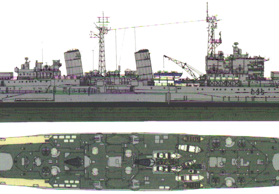Крейсер HMS Belfast 1959 [Heavy Cruiser] - чертежи, габариты, рисунки